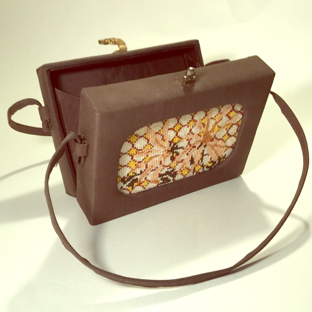 Stitch Design Box Satchel by Jacmore Co. New York
